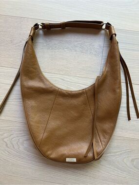 Vince Camuto Cognac Pebbled Leather Shoulder Hobo